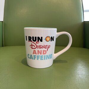 Disney "I Run on Disney and Caffeine" Mickey Donut Coffee Ceramic Mug